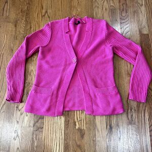 Madison‎ Sweater Cardigan Medium Pink